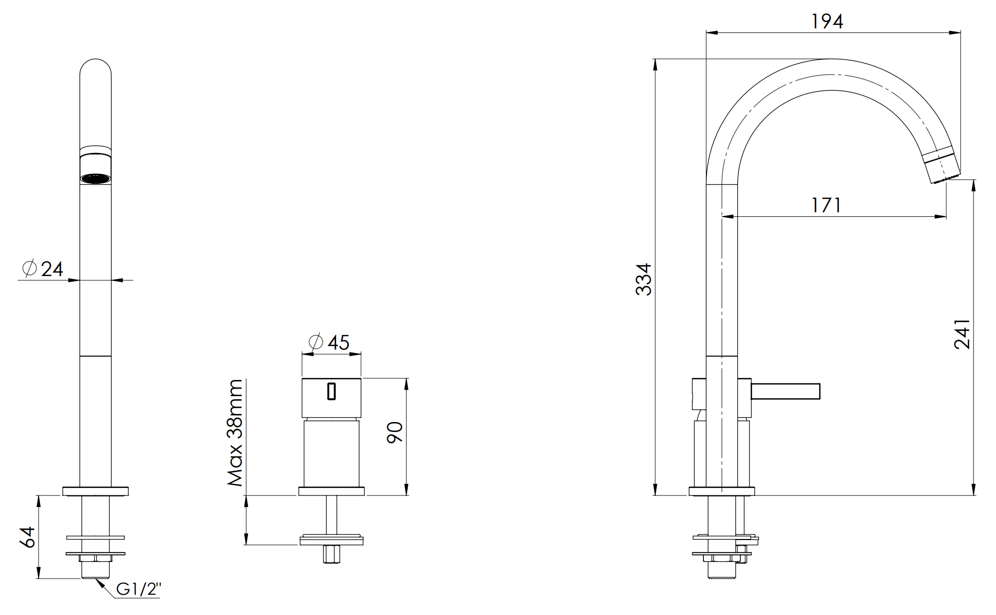 Смеситель для раковины на 2 отверстия высокий излив metrica do золото remer