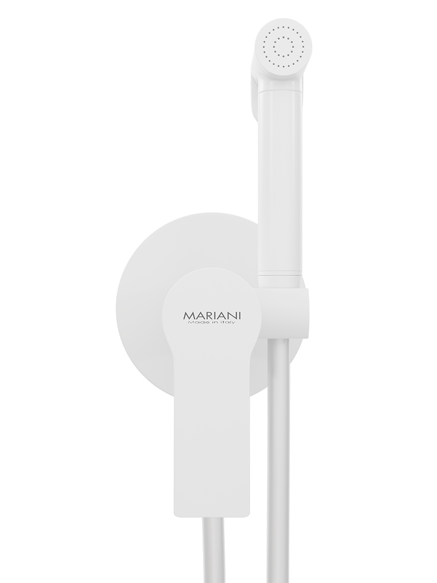 Гигиенический душ со смесителем Mariani Kali B37185KLW, белый матовый