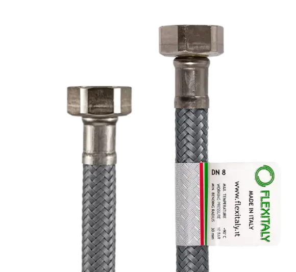 Подводка гибкая 100 сантиметров Г1/2"-Г1/2" гайка/гайка FLEXITALY remer