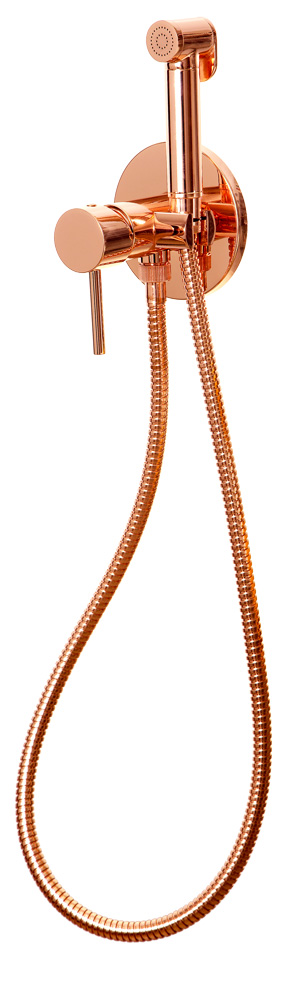 Гигиенический душ со смесителем скрытого монтажа (душевой шланг и скрытая часть в комплекте) x style rl медь блестящая remer