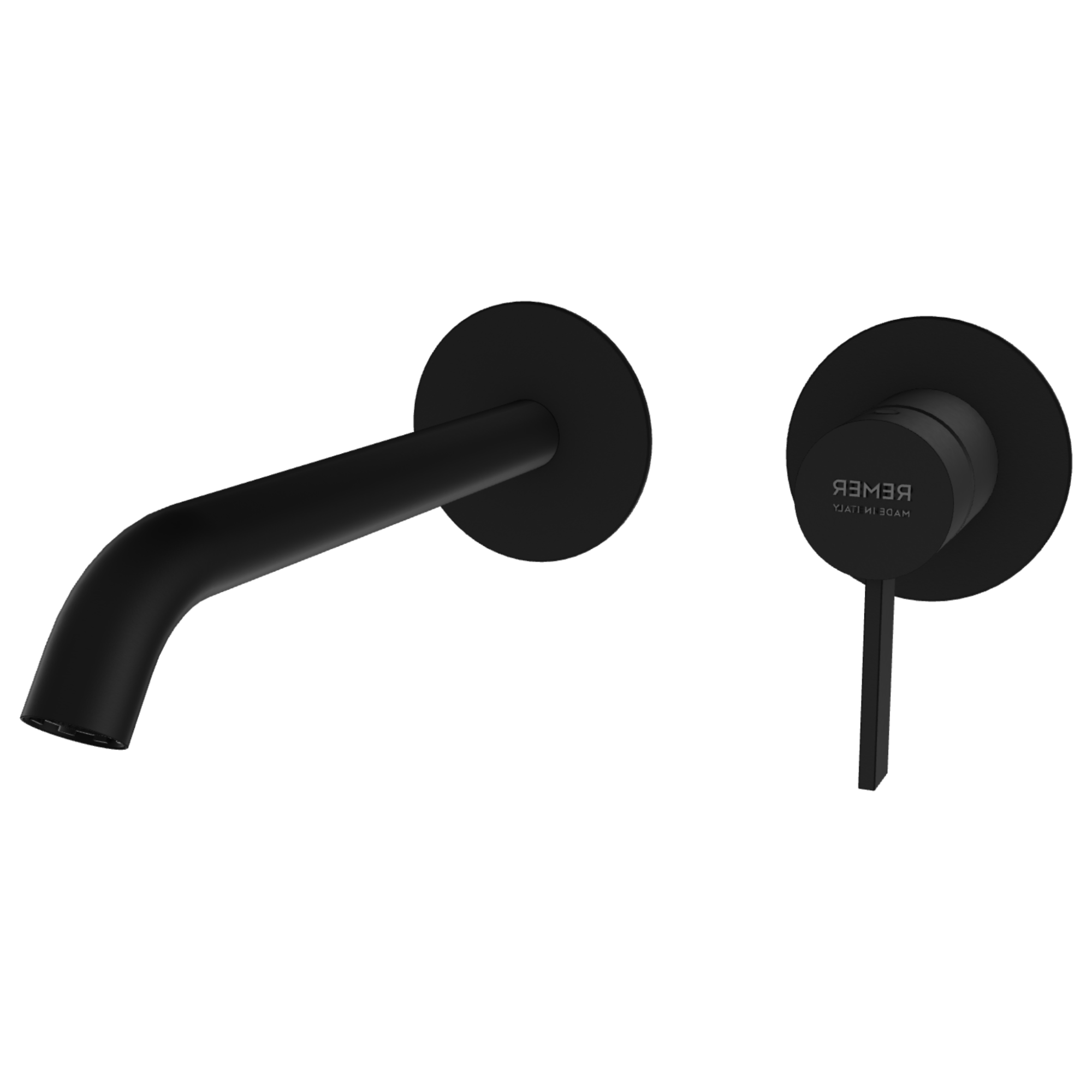 Смеситель для раковины настенный скрытого монтажа излив 19см (скрытая часть в комплекте) metrica no черный матовый remer