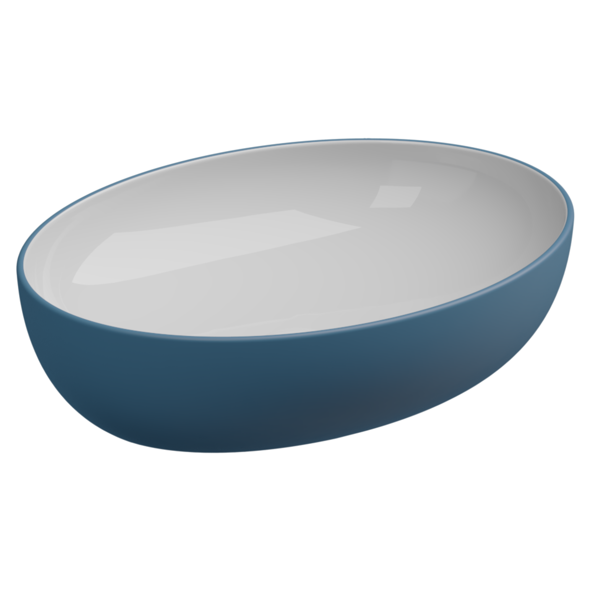 Раковина накладная биколор 55*42 GSG Easy EALAVOV55BI000/027, White/Denim Matt, шт