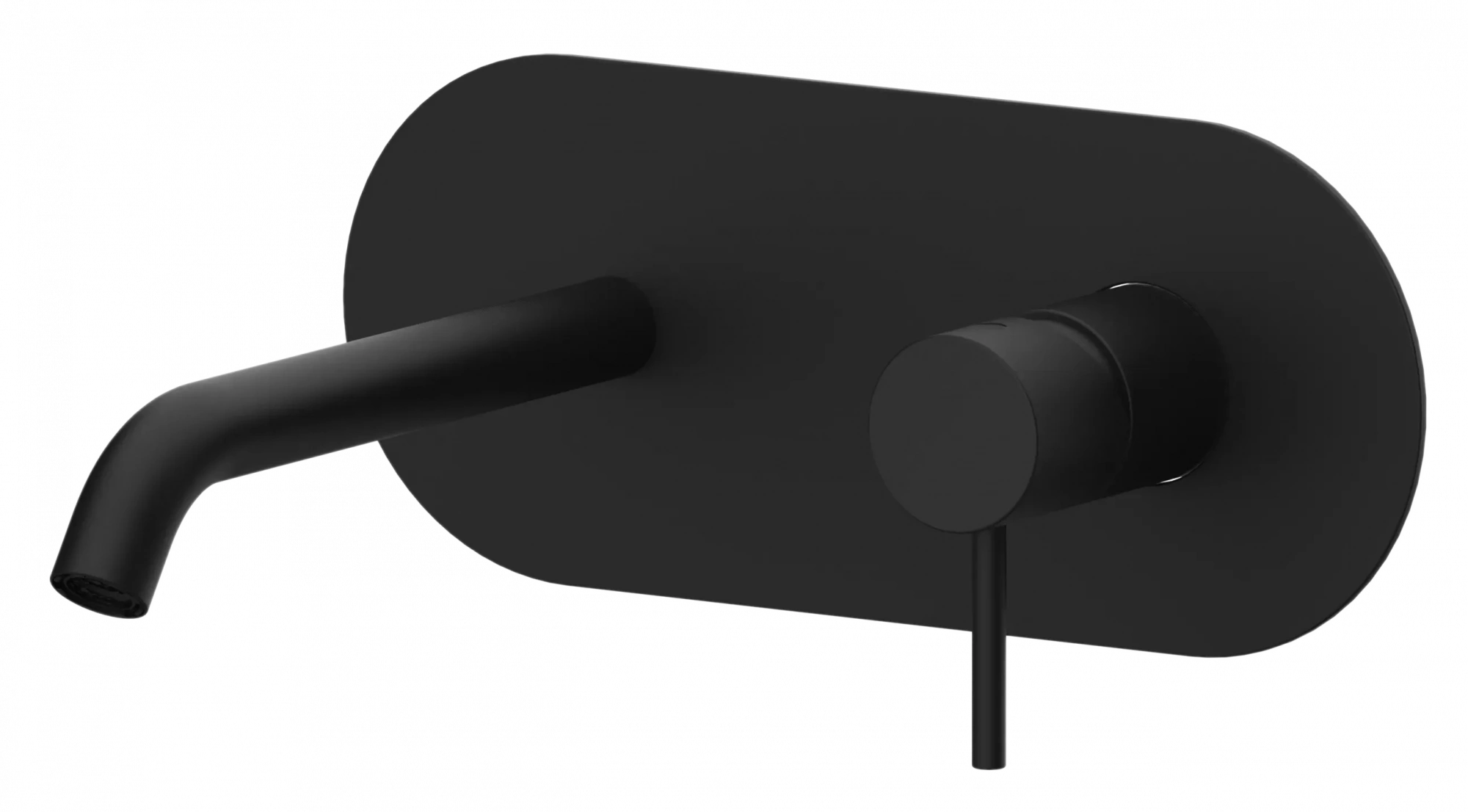 Смеситель для раковины настенный скрытого монтажа излив 18см (скрытая часть в комплекте) x style no черный матовый remer