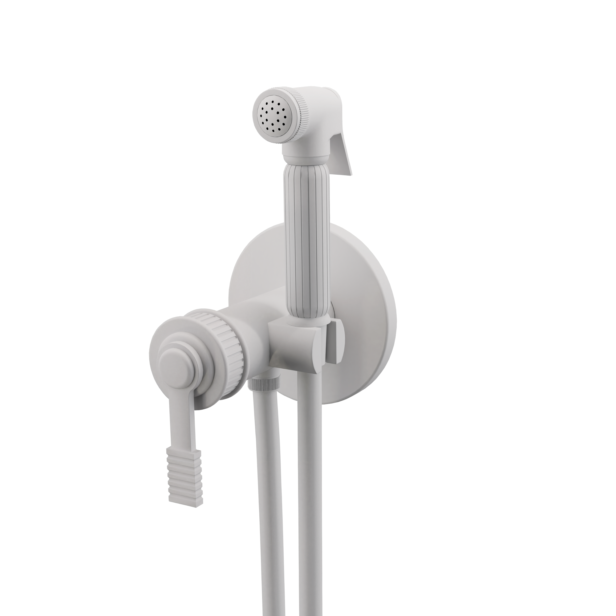 Гигиенический душ со смесителем скрытого монтажа (душевой шланг и скрытая часть в комплекте) atelier bo белый матовый remer