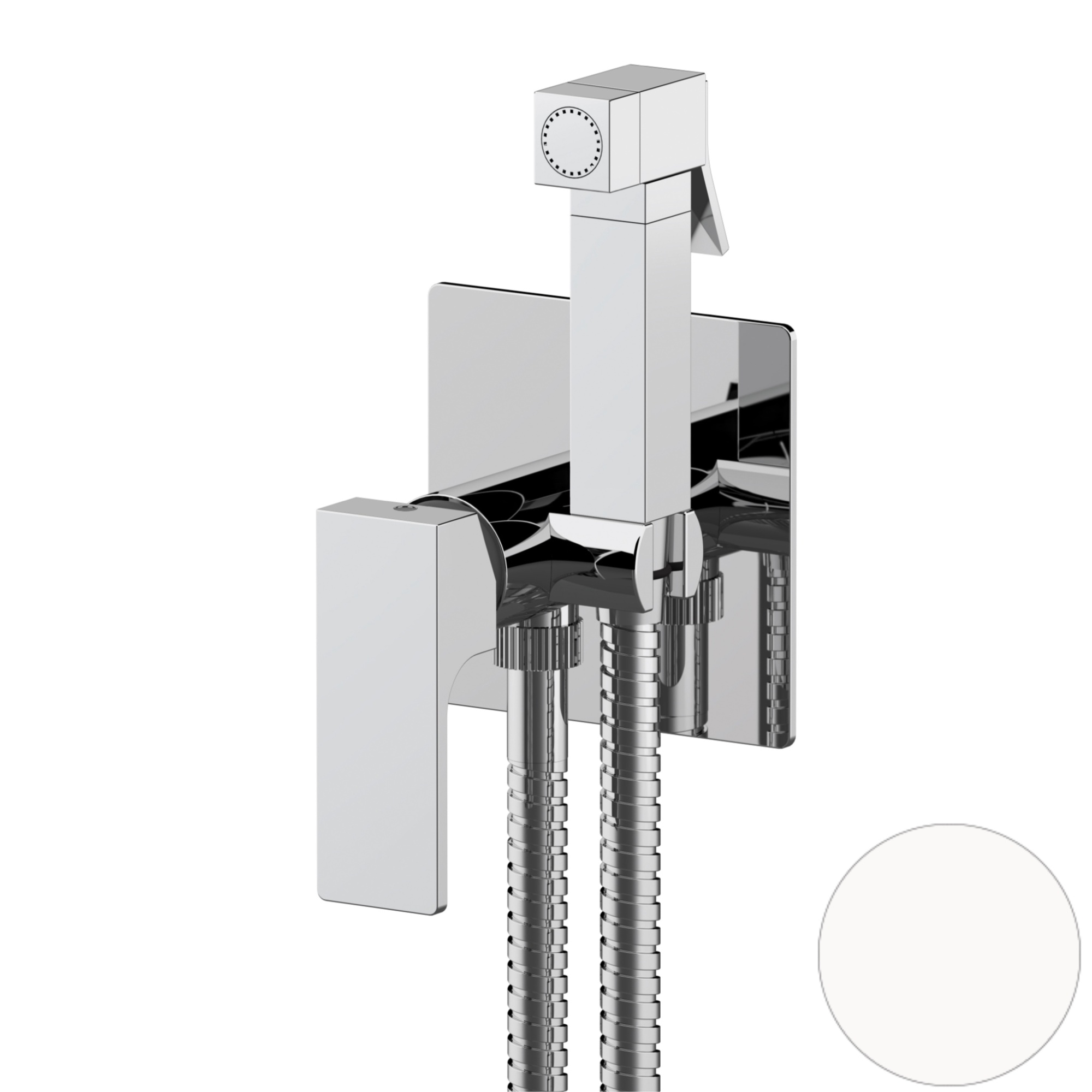 Гигиенический душ со смесителем Mariani Rebel B37185RE, белый матовый