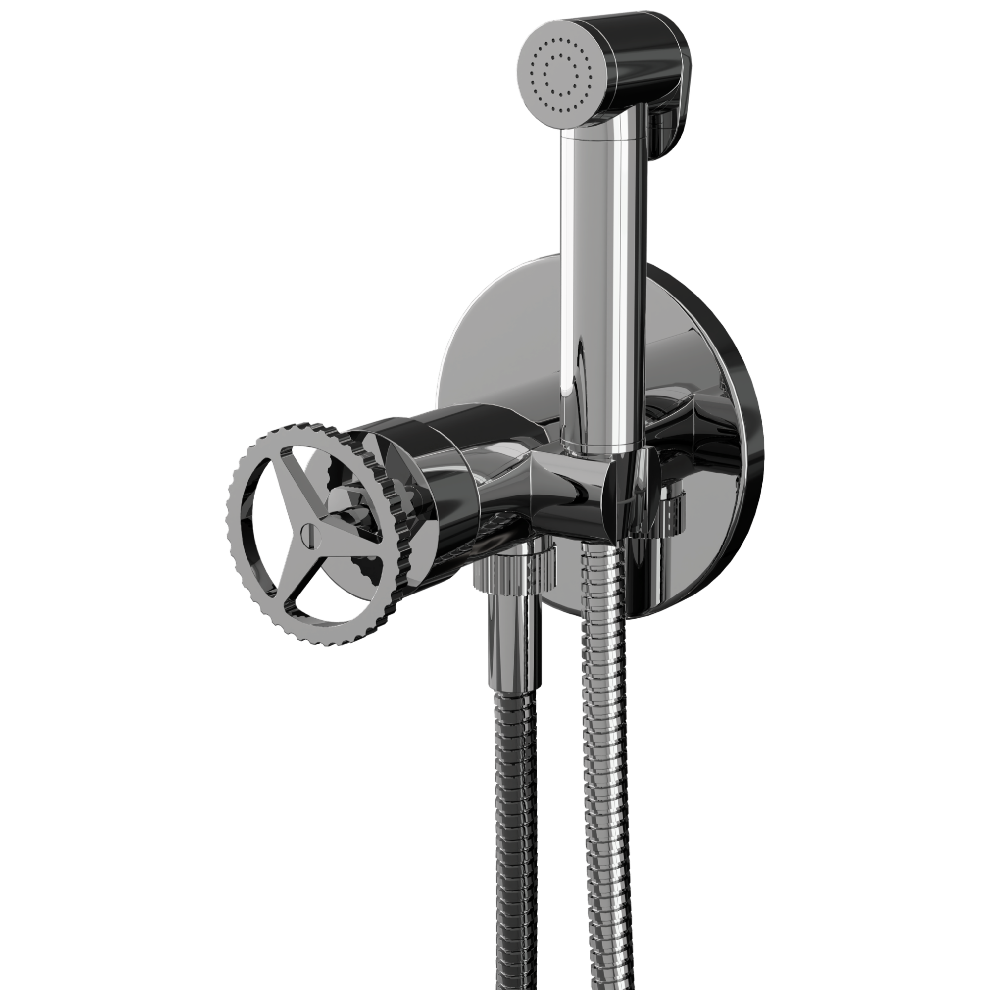 Гигиенический душ со смесителем скрытого монтажа (душевой шланг и скрытая часть в комплекте) chrono cr хром remer