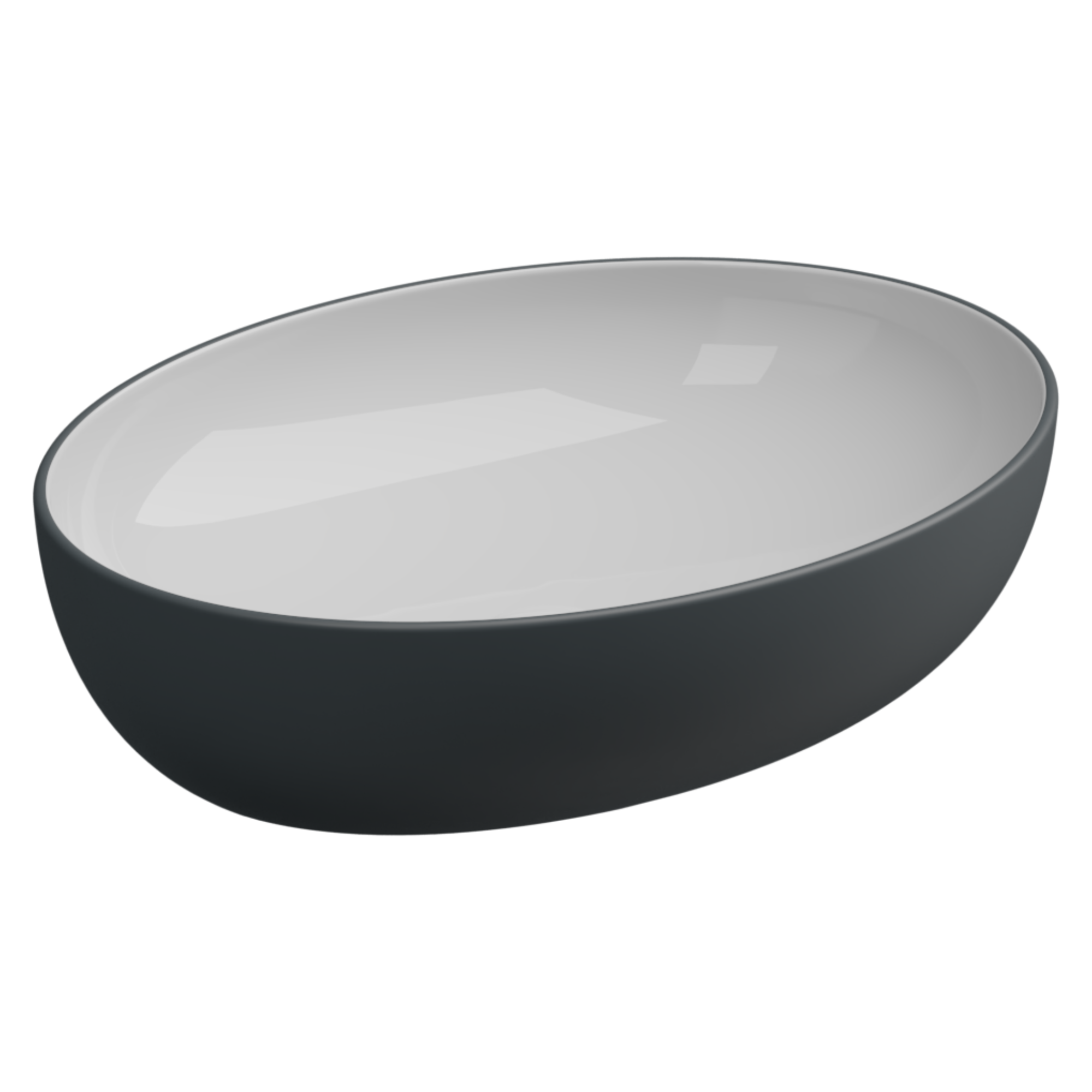 Раковина накладная биколор 55*42 GSG Easy EALAVOV55BI000/028, White/Ebano Matt, шт